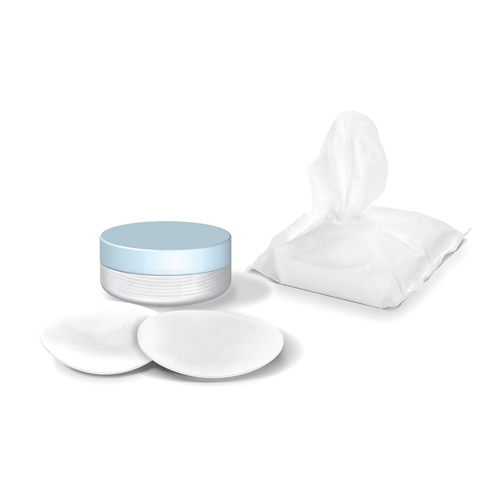 Produktbild Lingettes et tampons humides 2en1